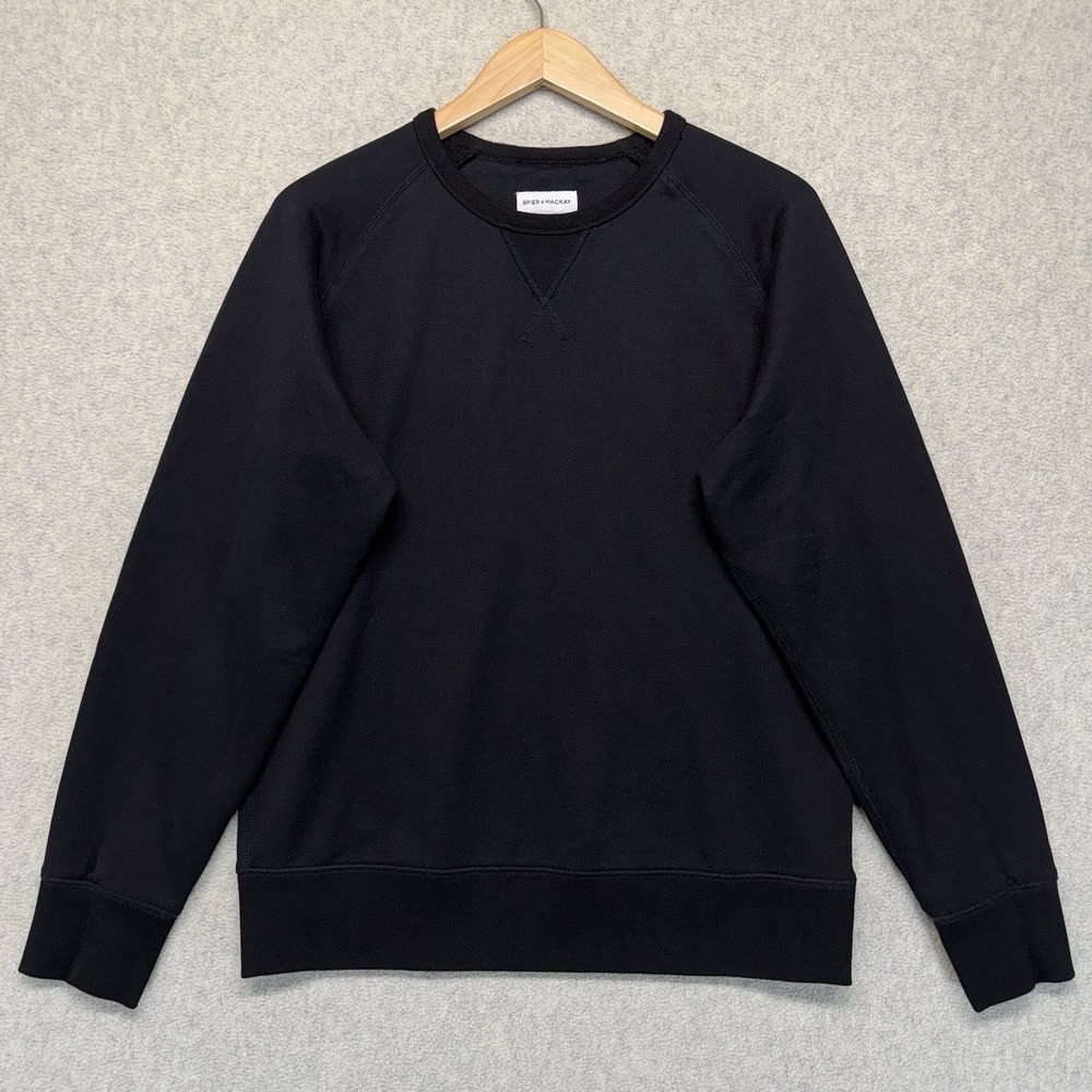 Spier & Mackay Crewneck Sweatshirt Mens Medium Black Premium Cotton Pullover